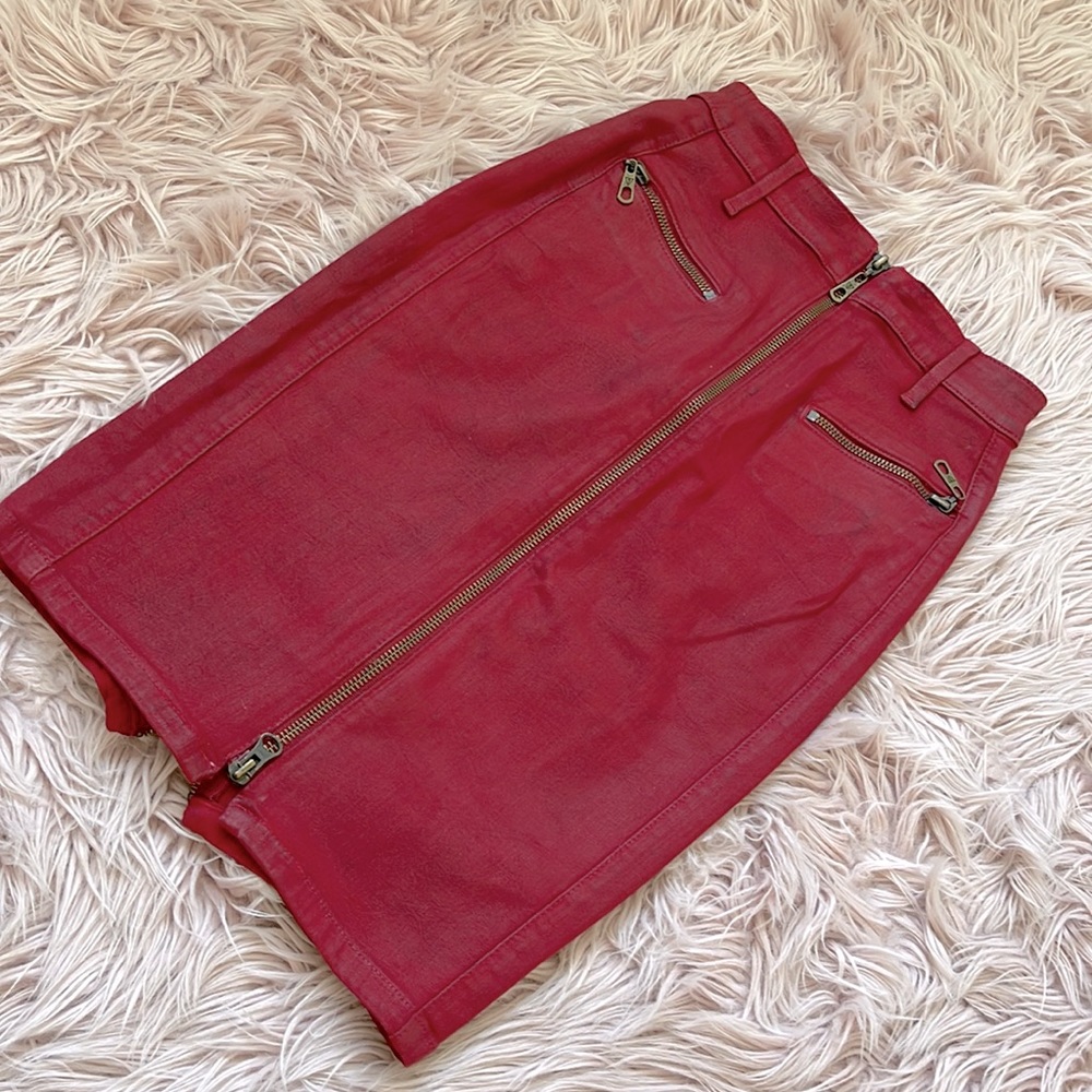 Guess skirt size 23 deep red with black faded color as shown in pic